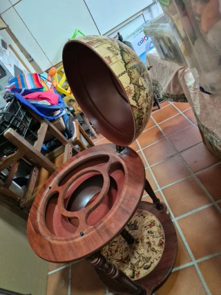 Mueble Bar Globo Terráqueo Vintage Madera