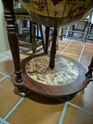 Mueble Bar Globo Terráqueo Vintage Madera