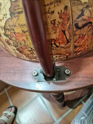 Mueble Bar Globo Terráqueo Vintage Madera