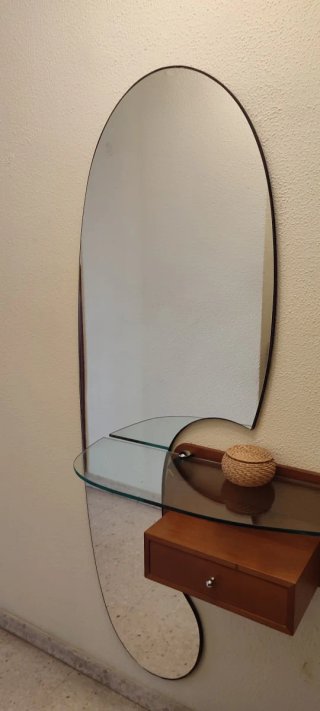Recibidor moderno cristal y madera maciza
