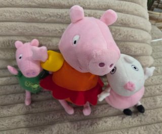 Lote 3 peluches Peppa Pig