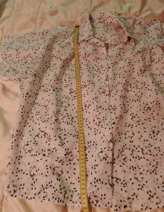Blusa manga corta estampada.  Vintage
