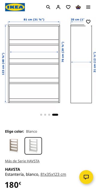Estantería IKEA HAVSTA Blanca