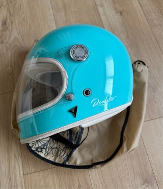Casco Moto Azul Roadster
