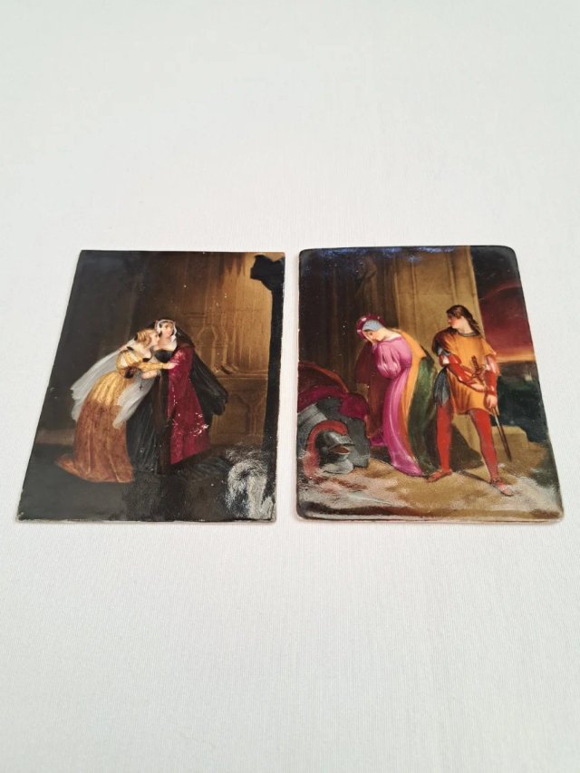 Placas porcelana pintada S.XIX