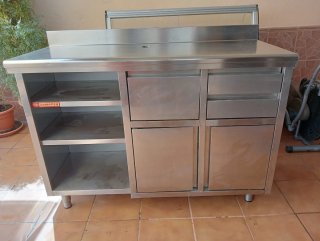 Mueble cafetero acero inoxidable