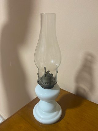 Lámpara de aceite de vidrio blanco
