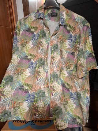 Camisa Mirto Hawaiana Hojas Talla XXL