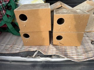 Casitas para pájaros de madera (2 unidades)