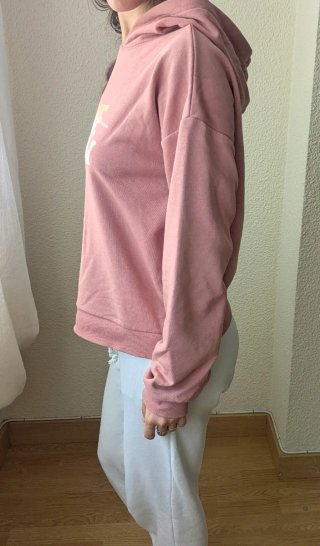 Sudadera Rosa con Estampado