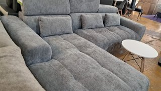 Chaiselongue gris tela