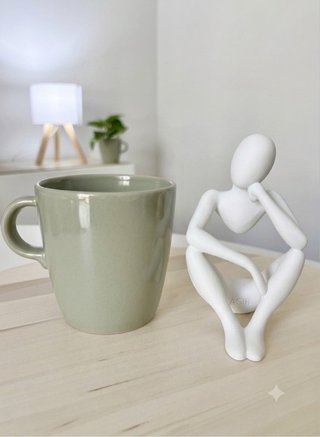 Figura decorativa 12cm Blanco mate