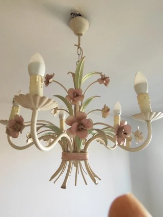 Lámpara de techo floral vintage