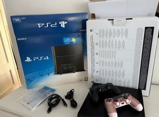 PS4 (PlayStation 4) Negra +  2 Mandos + 3 juegos