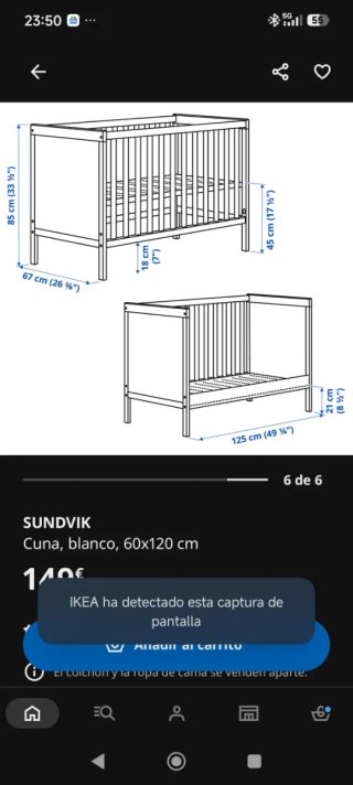 Cuna Sundvik Blanca