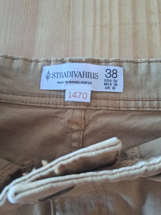 Pantalón ancho beige