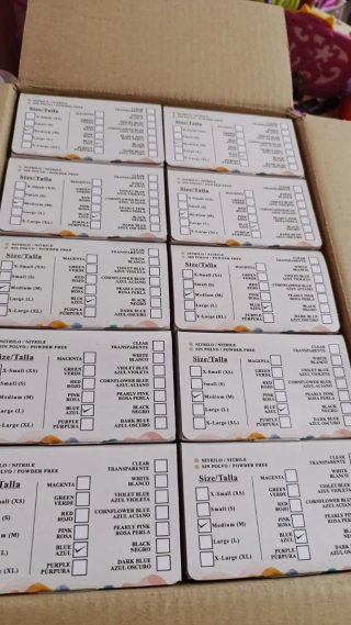 Se vemde 10 cajas de Guantes Nitrilo Talla M (1000