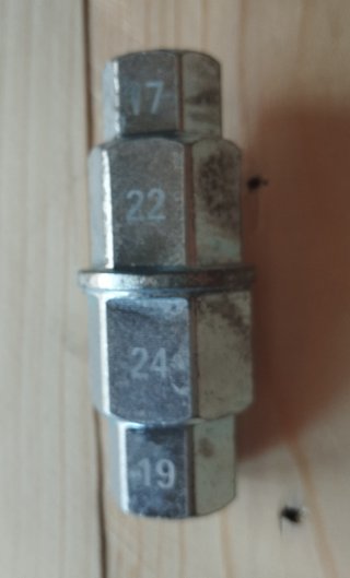 Llave de rueda hexagonal moto 17-19-22-24mm