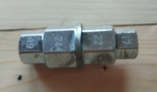Llave de rueda hexagonal moto 17-19-22-24mm