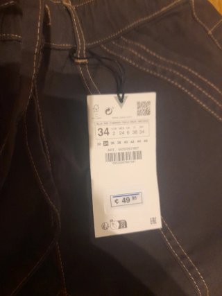 Pantaloni cargo Zara grigi