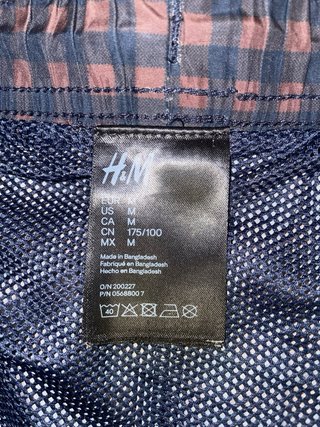 Bañador H&M cuadros Talla M