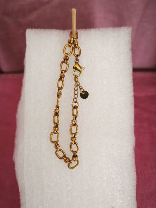 Pulseira dourada corrente elos
