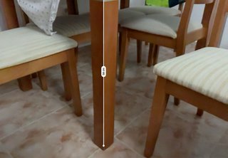Mesa Comedor Cristal y Madera + 6 Sillas