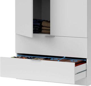 Habitdesign armario juvenil blanco 2 puertas