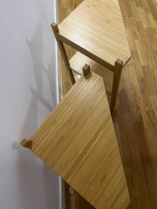 Pareja estanterías bambú Ikea