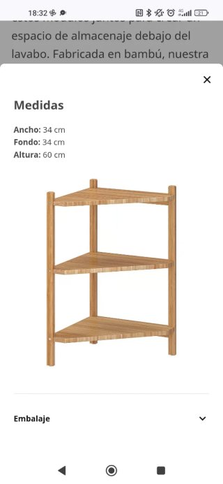 Pareja estanterías bambú Ikea
