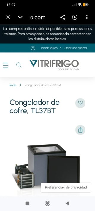 Nevera portátil con compresor