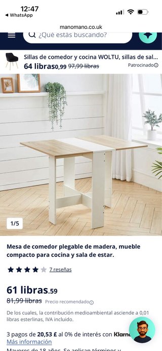 Mesa de comedor piedra y mimbre