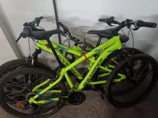 3 Bicicletas Rockrider 100 2 de adulto 1 niño