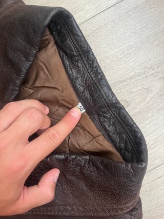 Chaqueta Cuero Vintage Marrón Carlos Curiel