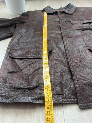 Chaqueta Cuero Vintage Marrón Carlos Curiel