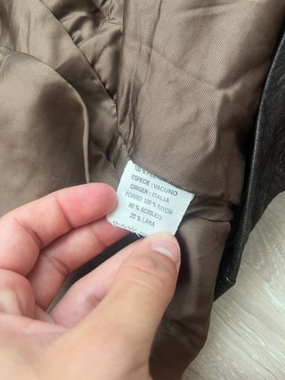 Chaqueta Cuero Vintage Marrón Carlos Curiel
