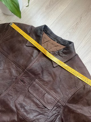Chaqueta Cuero Vintage Marrón Carlos Curiel