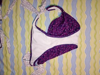 Bikini Roxy Morado y Blanco