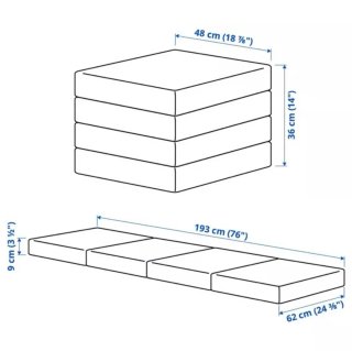 COLCHÓN PLEGABLE IKEA SLAKT