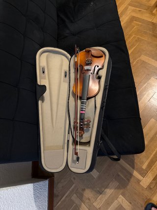 Violín con funda y arco