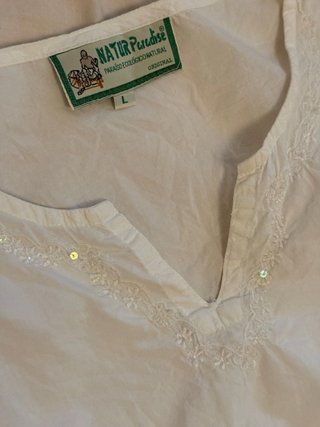 Top L blanco algodón ligero Natur Paradise verano
