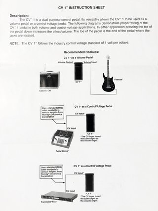 Peavey CV1 Pedal de Volumen/Voltaje