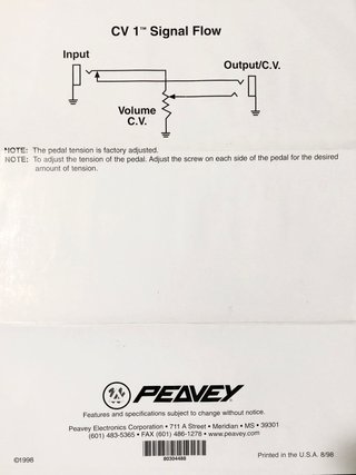 Peavey CV1 Pedal de Volumen/Voltaje