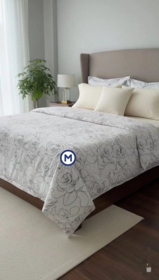 Completo letto matrimoniale fantasia rose