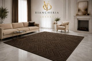 Tappeto Biancheria soggiorno marrone
