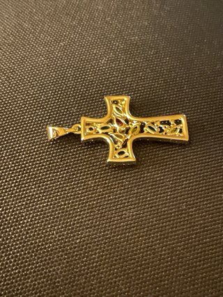 Colgante Cruz Oro Laminado 14k Multicolor