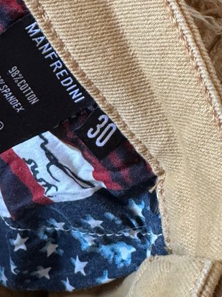 Pantalones MANZEDINI rasgados amarillos
