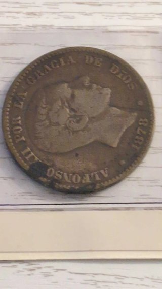 Lote 4 monedas 10 ctm. 1870-1879