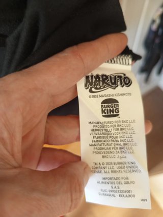 Camiseta Burger King x Naruto Negra