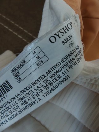 Conjunto Oysho Top y Shorts Talla M